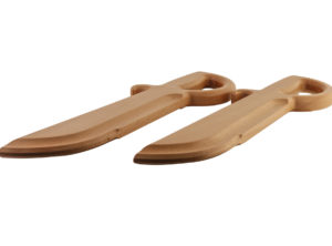 Butterfly swords made in natural beech