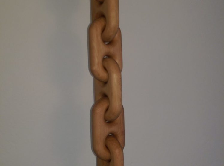 Custom made wooden chain with hook
