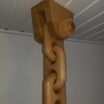 Wooden chain with M36 x 140mm bolt